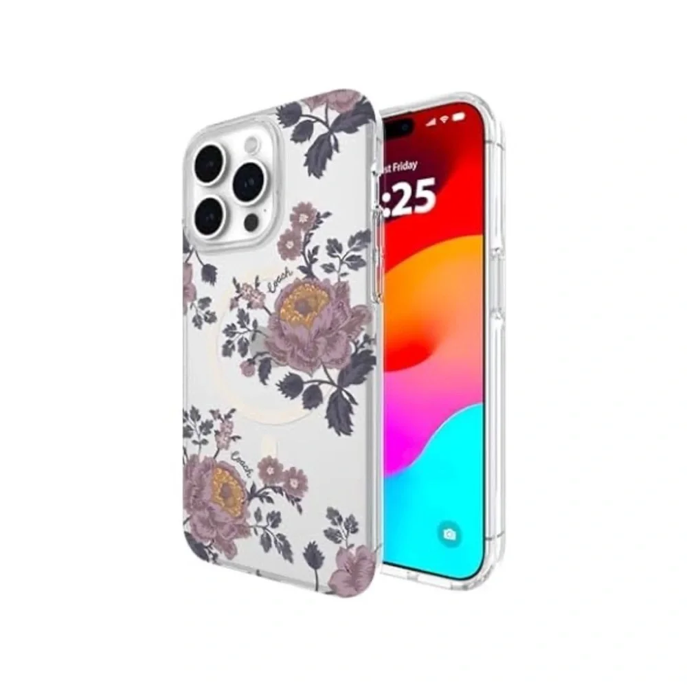 Coach Moody Floral iPhone 15 PRO MAX Case, Compatible with MagSafe- NIB